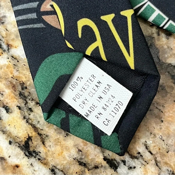 Vintage Green Bay Packers Tie Logo Spell Out All Over Print 1996 Mens 90s - Picture 4 of 6